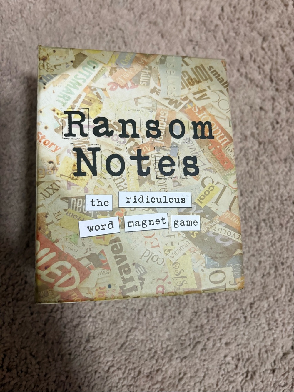 Random Notes Decorative Word-Magnet Game Wall Art - Beige Multi